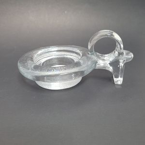 Bertil Vallien for Kosta Boda crystal Ram candle holder